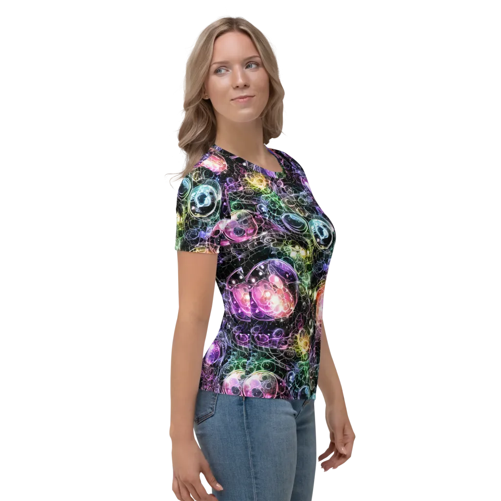 Cosmic Glass on Women's Crew Neck T-Shirt — Right