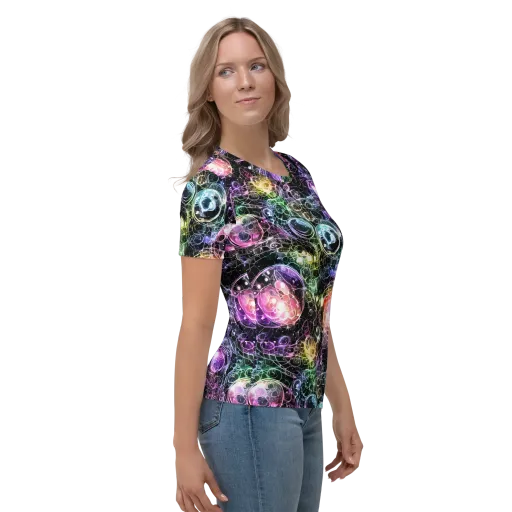 Cosmic Glass on a Women's Crew Neck T-Shirt