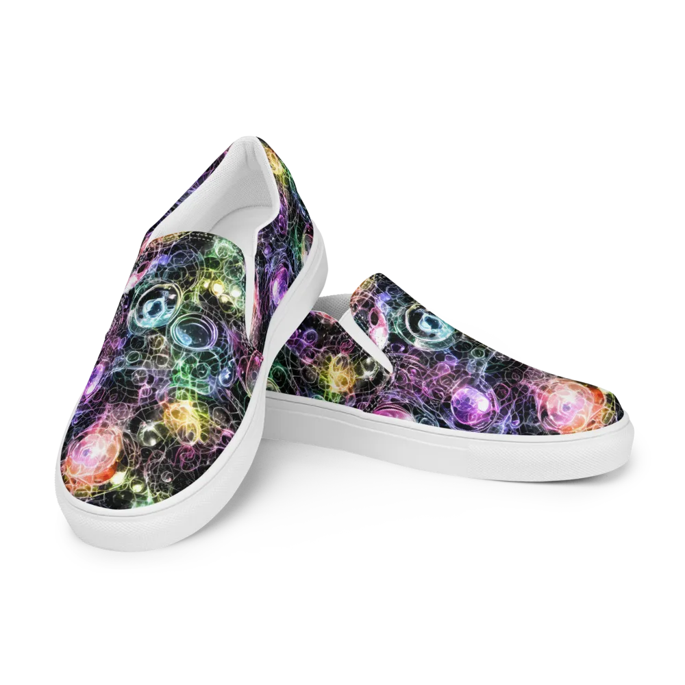 Cosmic Glass on Men's Slip-On Canvas Shoes — Left Front