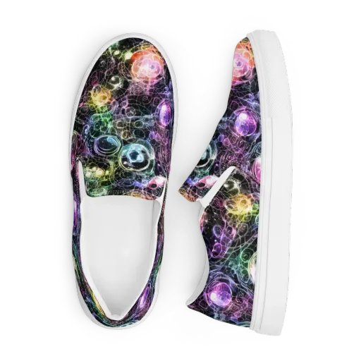 Cosmic Glass on a Men's Slip-On Canvas Shoes