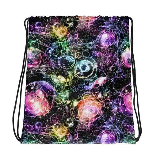 Cosmic Glass on a Drawstring Bag