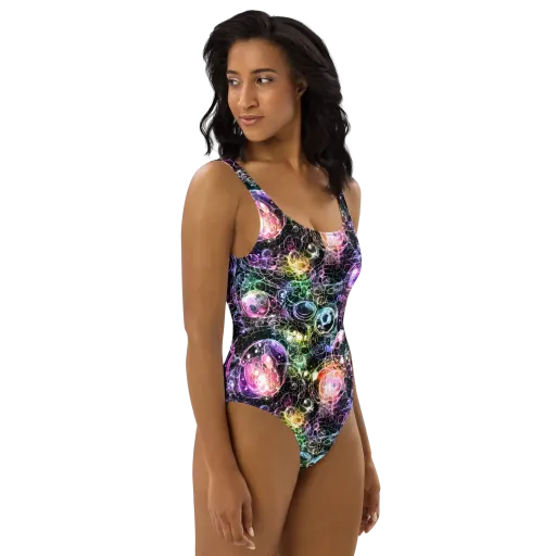 Cosmic Glass on a One-Piece Swimsuit