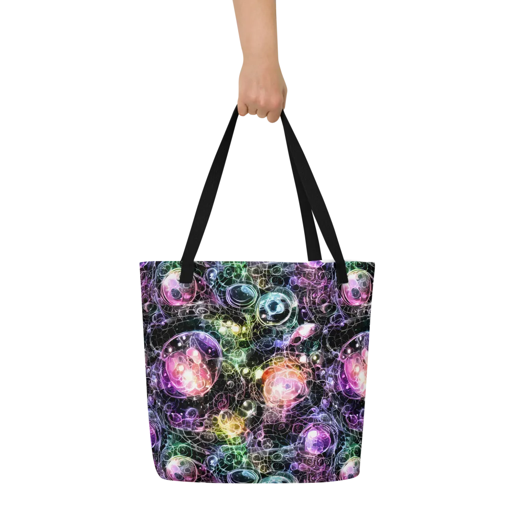 Cosmic Glass on Large Tote Bag W/ Pocket — Front