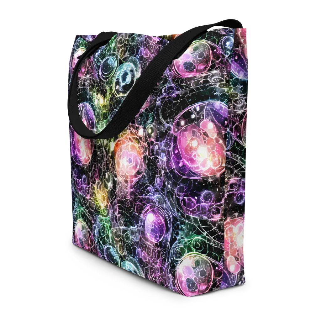 Cosmic Glass on Large Tote Bag W/ Pocket — Front