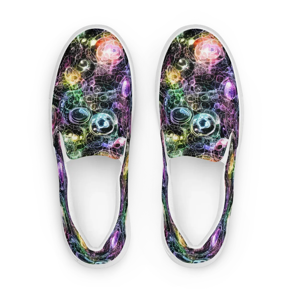 Cosmic Glass on Women's Slip-On Canvas Shoes — Front
