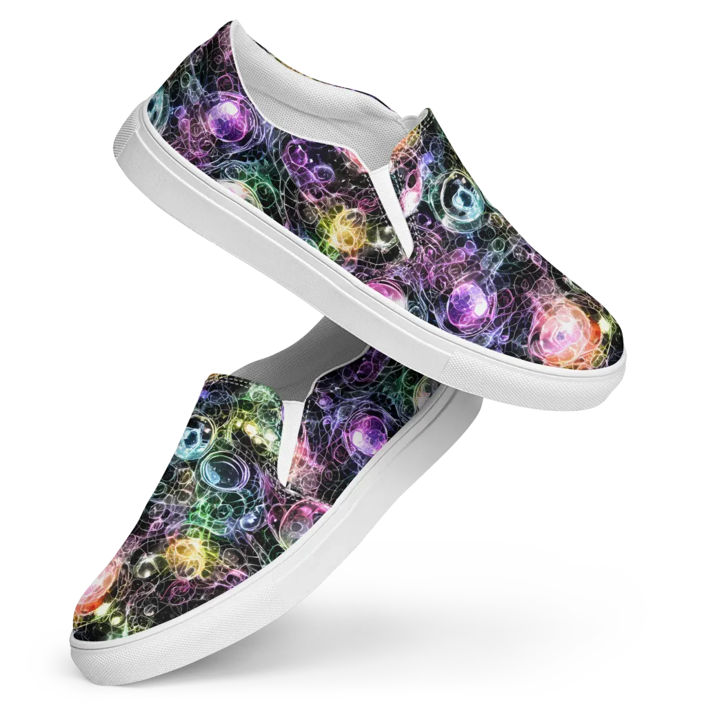 Cosmic Glass on Women's Slip-On Canvas Shoes — Front