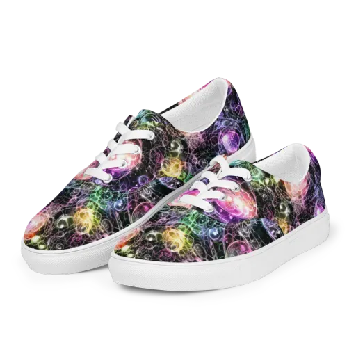 Cosmic Glass on a Men's Lace-Up Canvas Shoes
