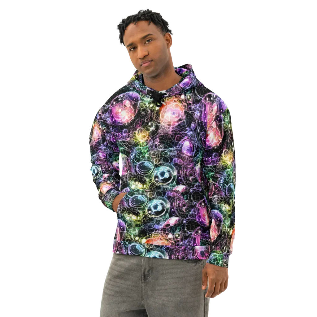 Cosmic Glass on Cotton Hoodie — Left Front