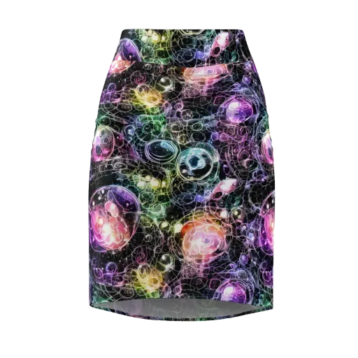 Cosmic Glass on a Pencil Skirt
