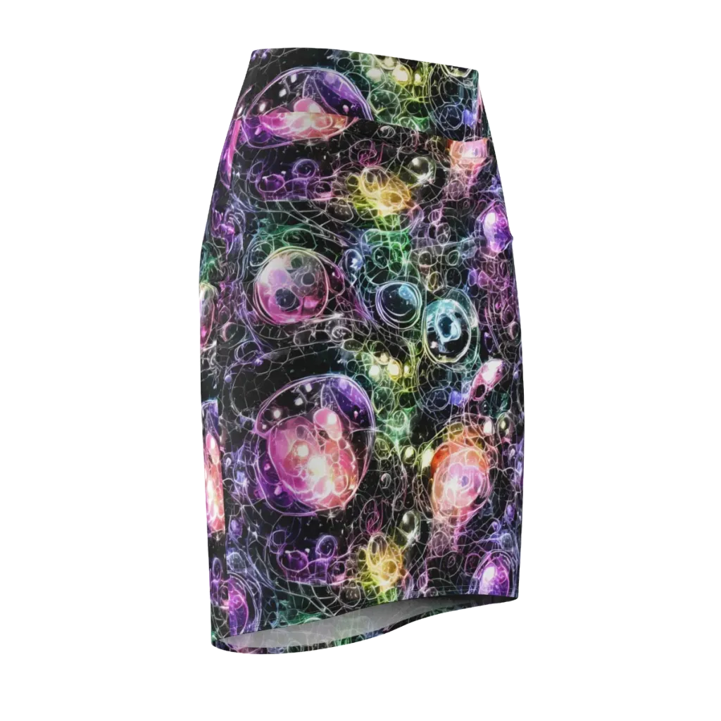 Cosmic Glass on Pencil Skirt — Front Side