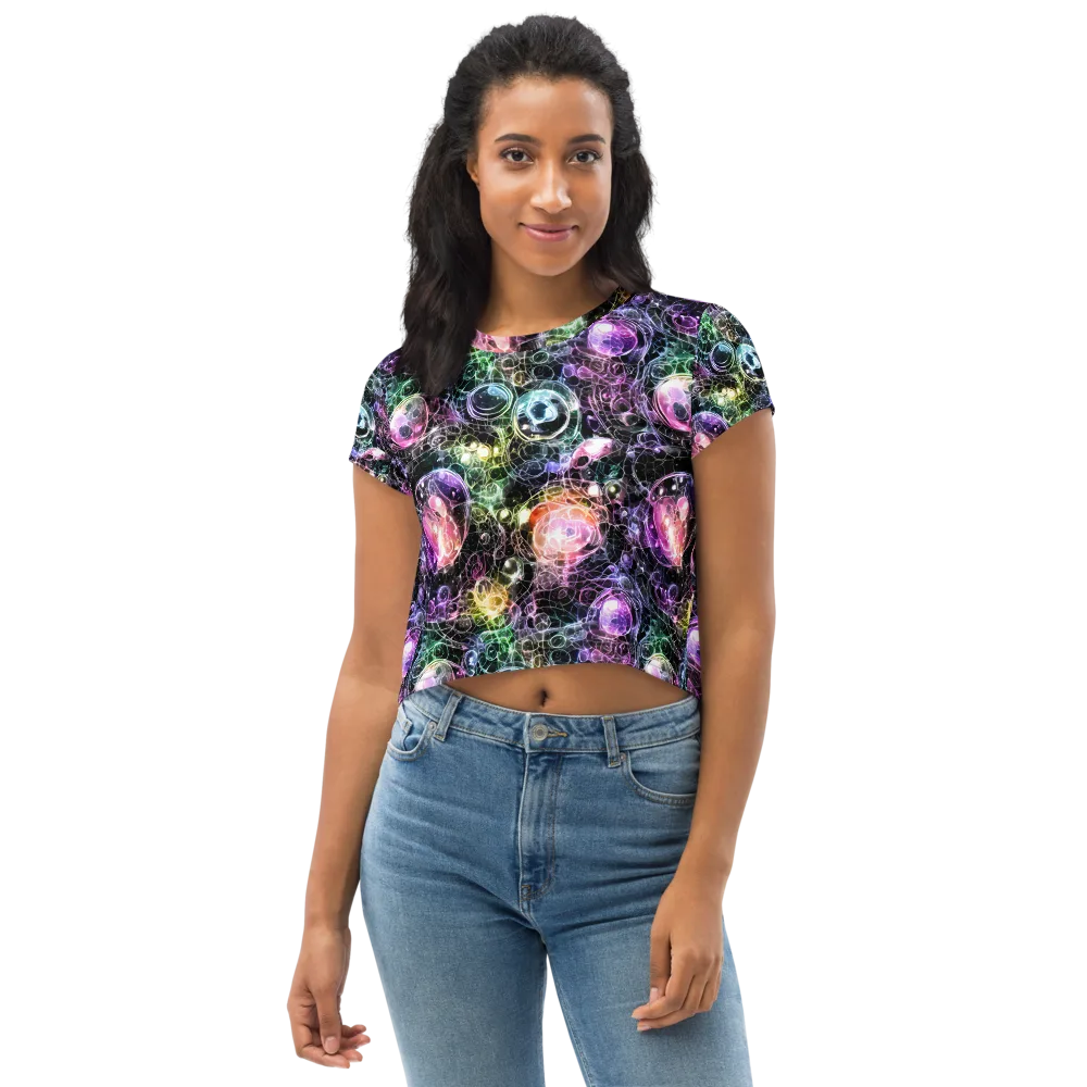Cosmic Glass on Crop Tee — Front