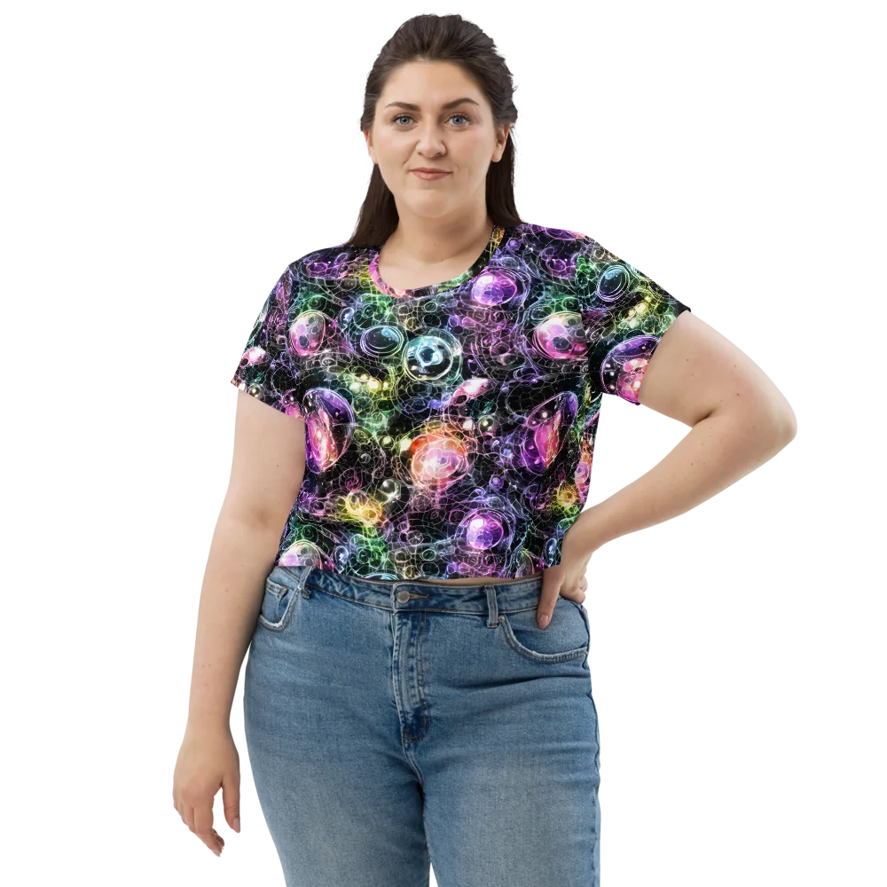 Cosmic Glass on Crop Tee — Front