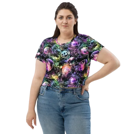 Cosmic Glass on a Crop Tee