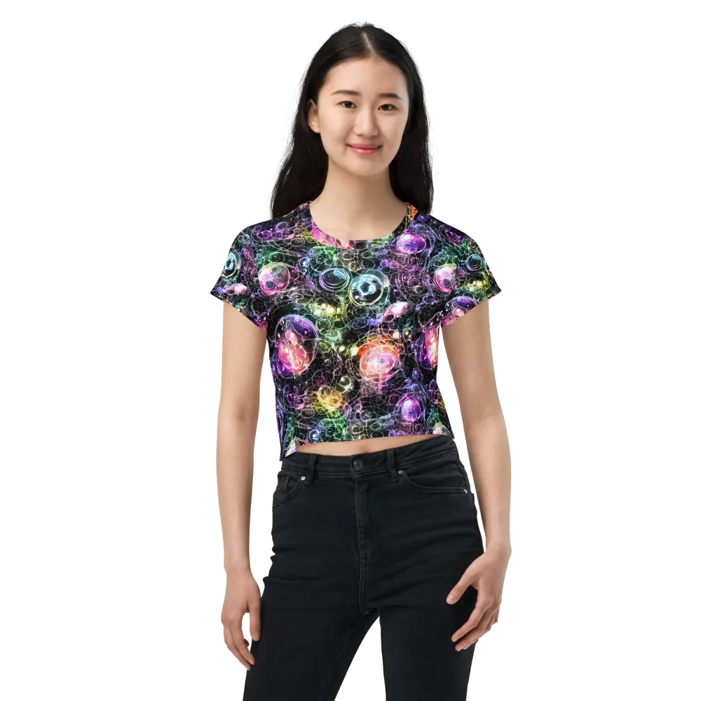 Cosmic Glass on Crop Tee — Front