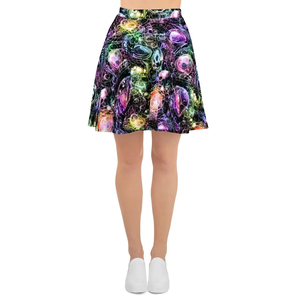 Cosmic Glass on Skater Skirt — Front