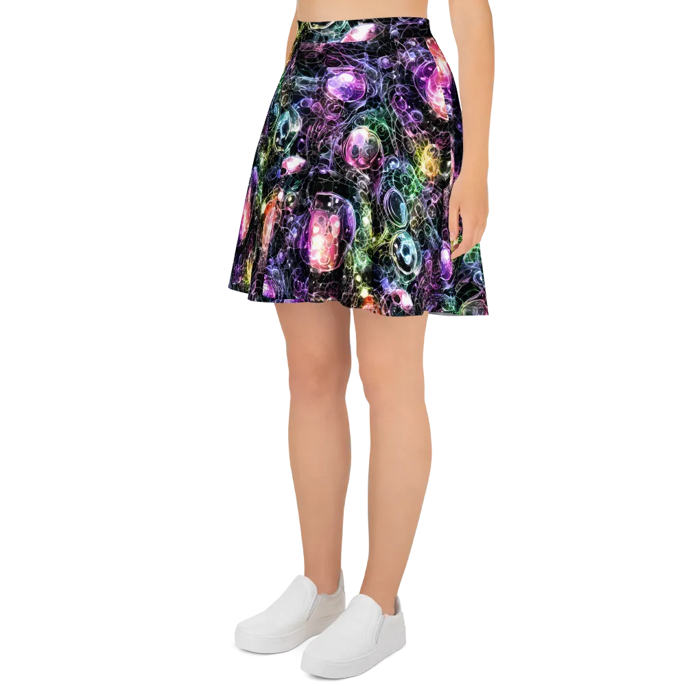 Cosmic Glass on Skater Skirt — Left