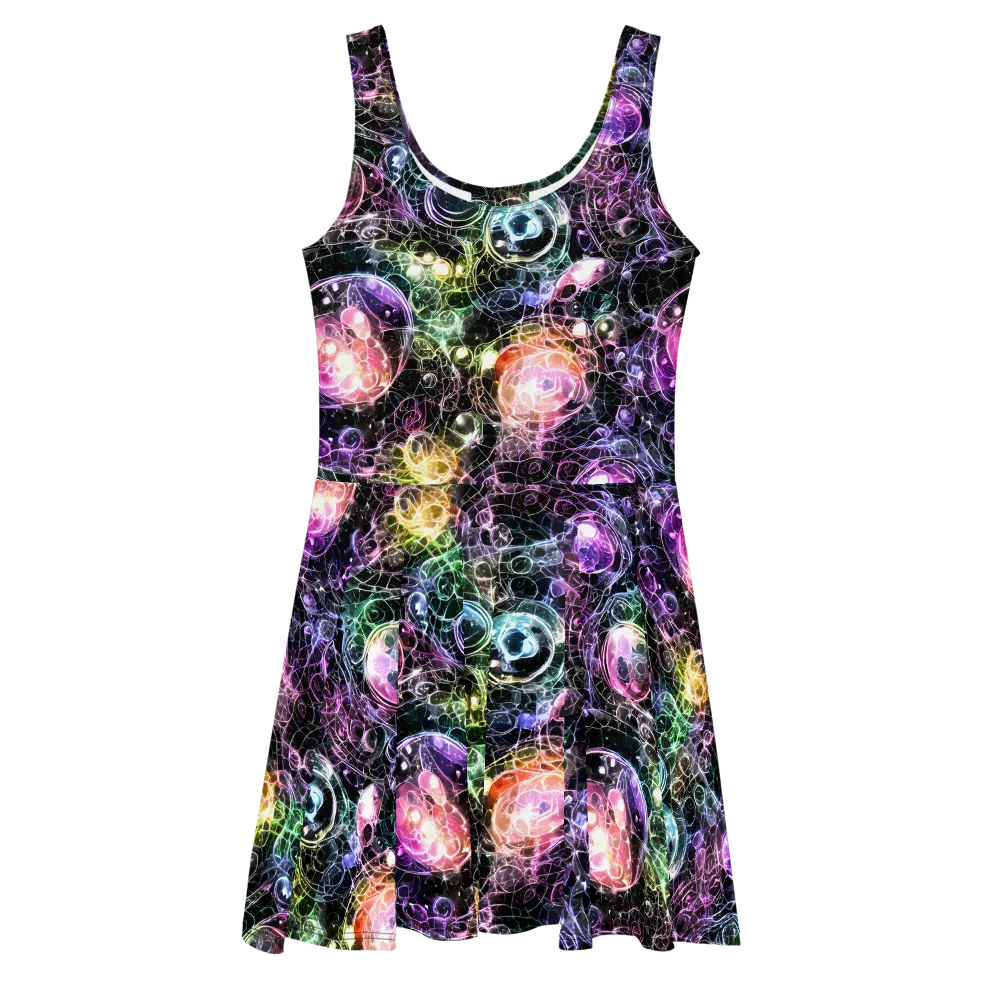 Cosmic Glass on Skater Dress — Front