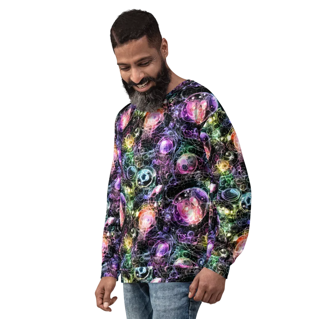 Cosmic Glass on Sweatshirt — Left Front