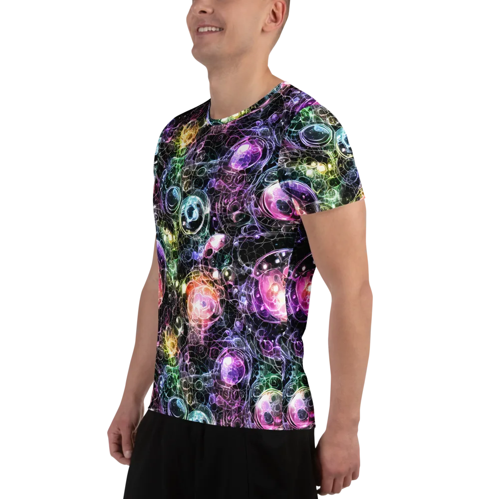 Cosmic Glass on Men's Athletic T-Shirt — Left