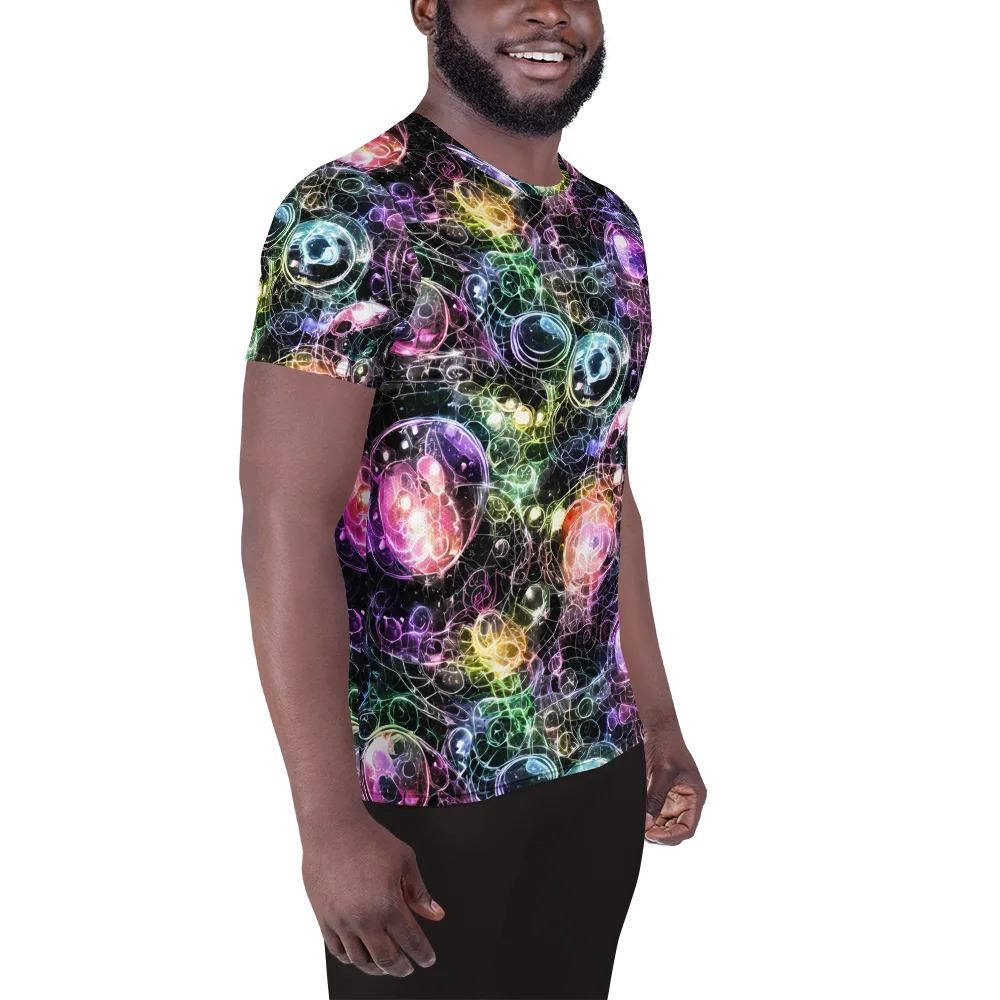 Cosmic Glass on Men's Athletic T-Shirt — Right
