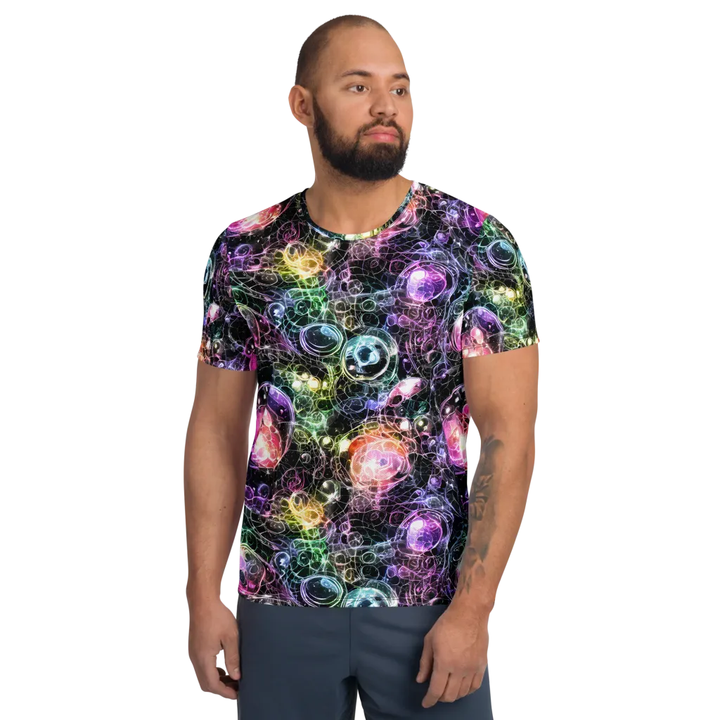 Cosmic Glass on Men's Athletic T-Shirt — Front