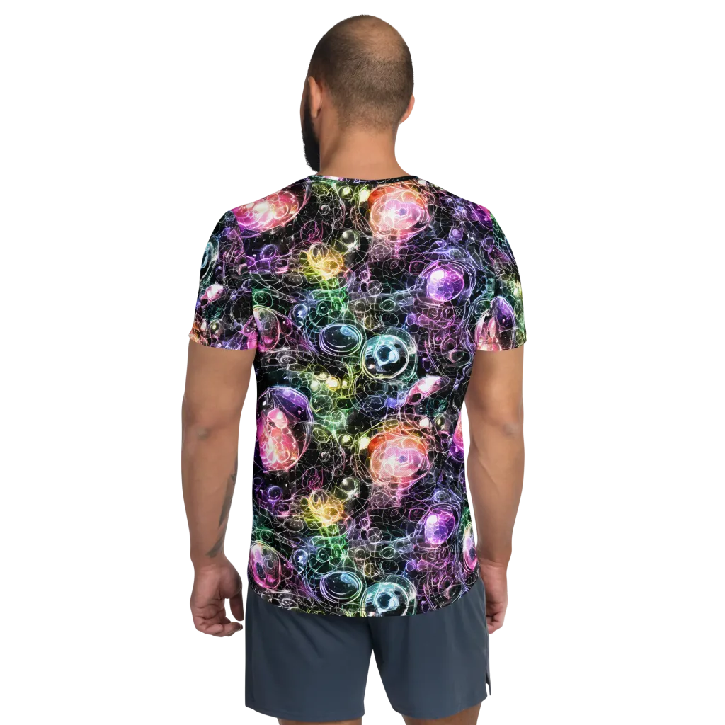 Cosmic Glass on Men's Athletic T-Shirt — Back