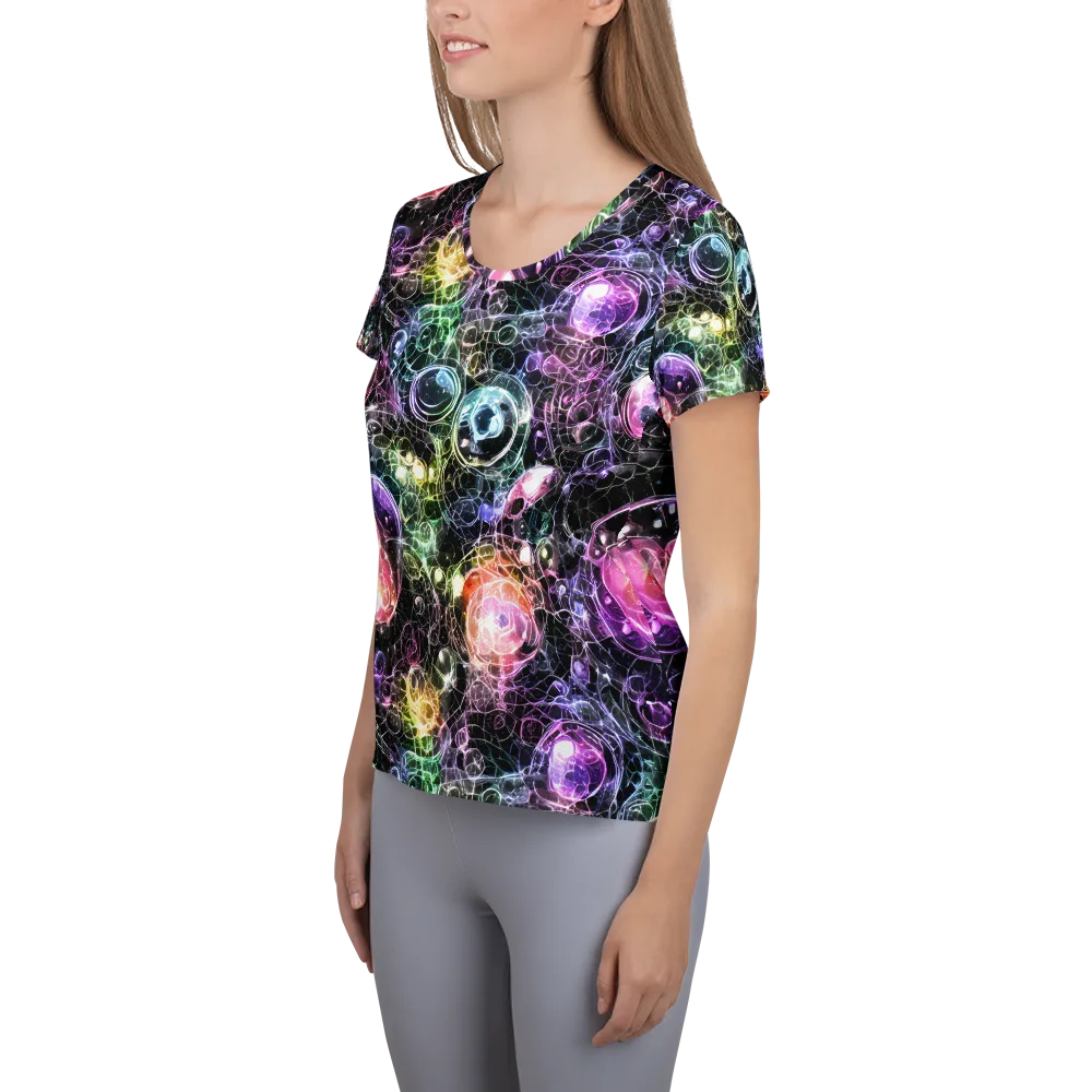Cosmic Glass on Women's Athletic T-Shirt — Left