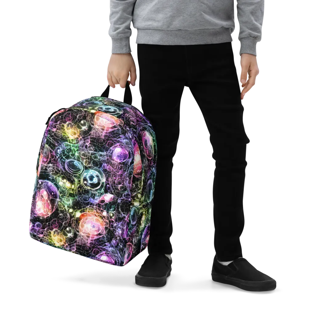 Cosmic Glass on Minimalist Backpack — Zoomed-in