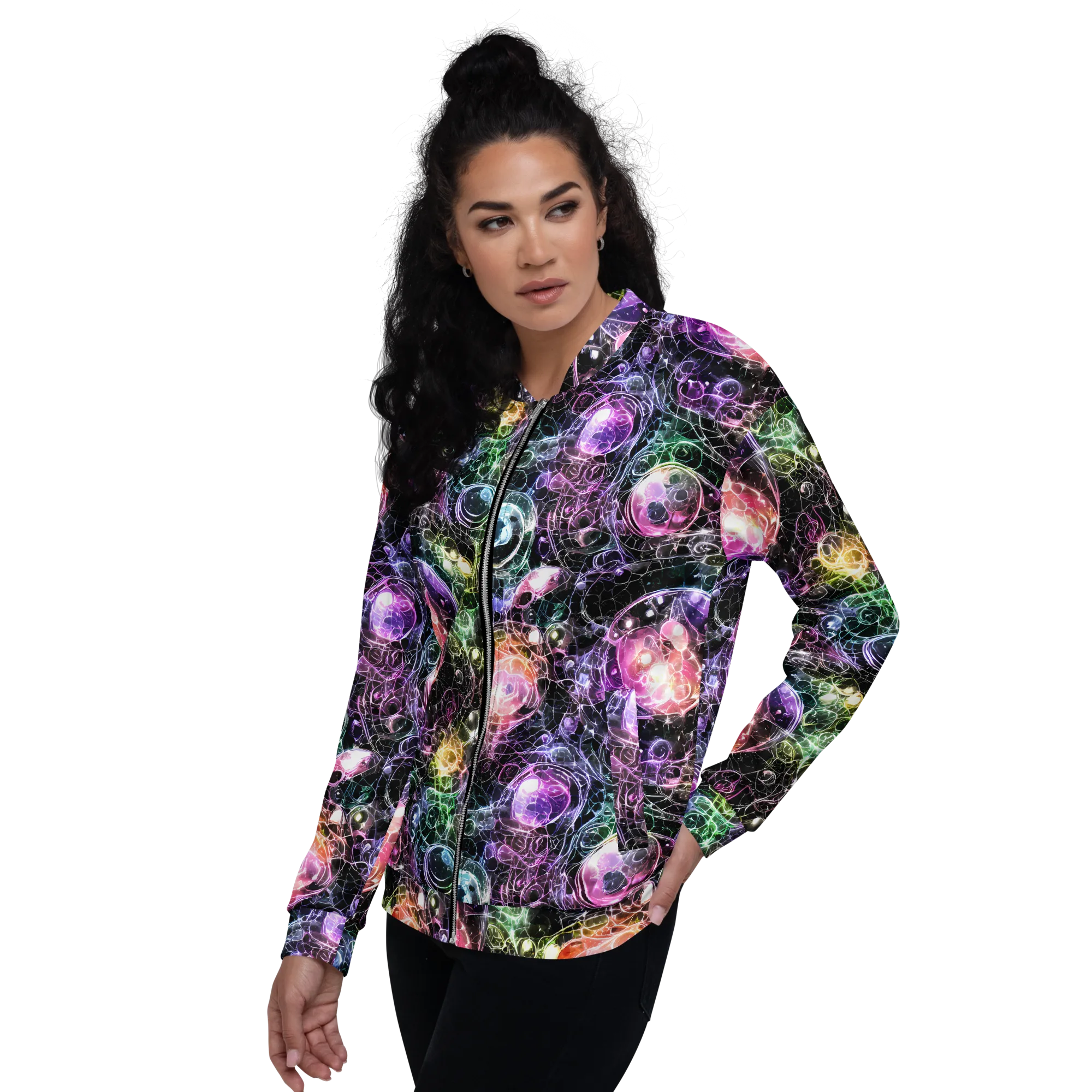 Cosmic Glass on Bomber Jacket — Left