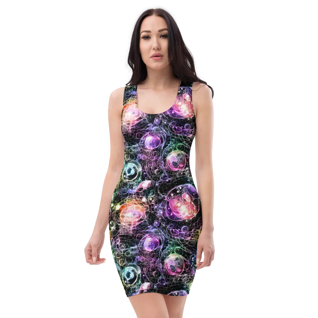 Cosmic Glass on Bodycon Dress — Front