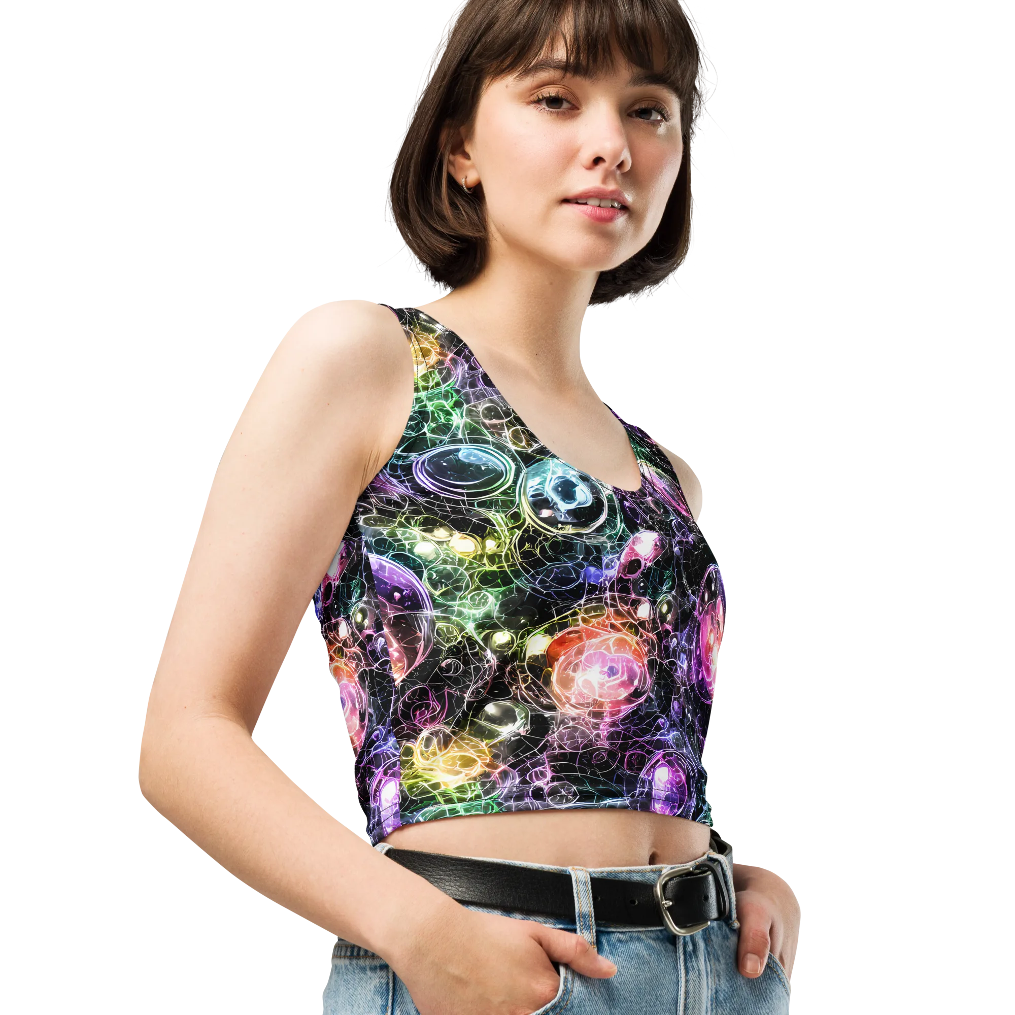 Cosmic Glass on Crop Top — Right Front