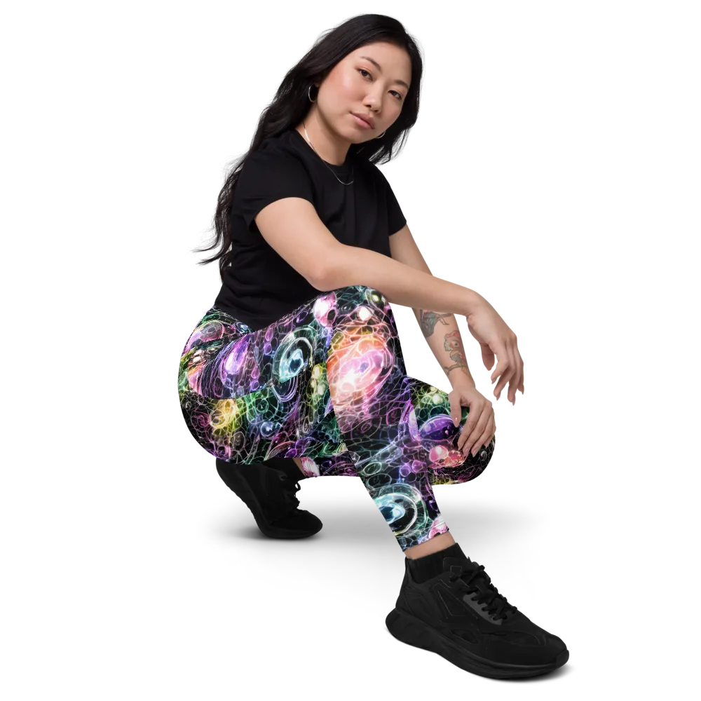 Cosmic Glass on Leggings with Pockets — Right Front