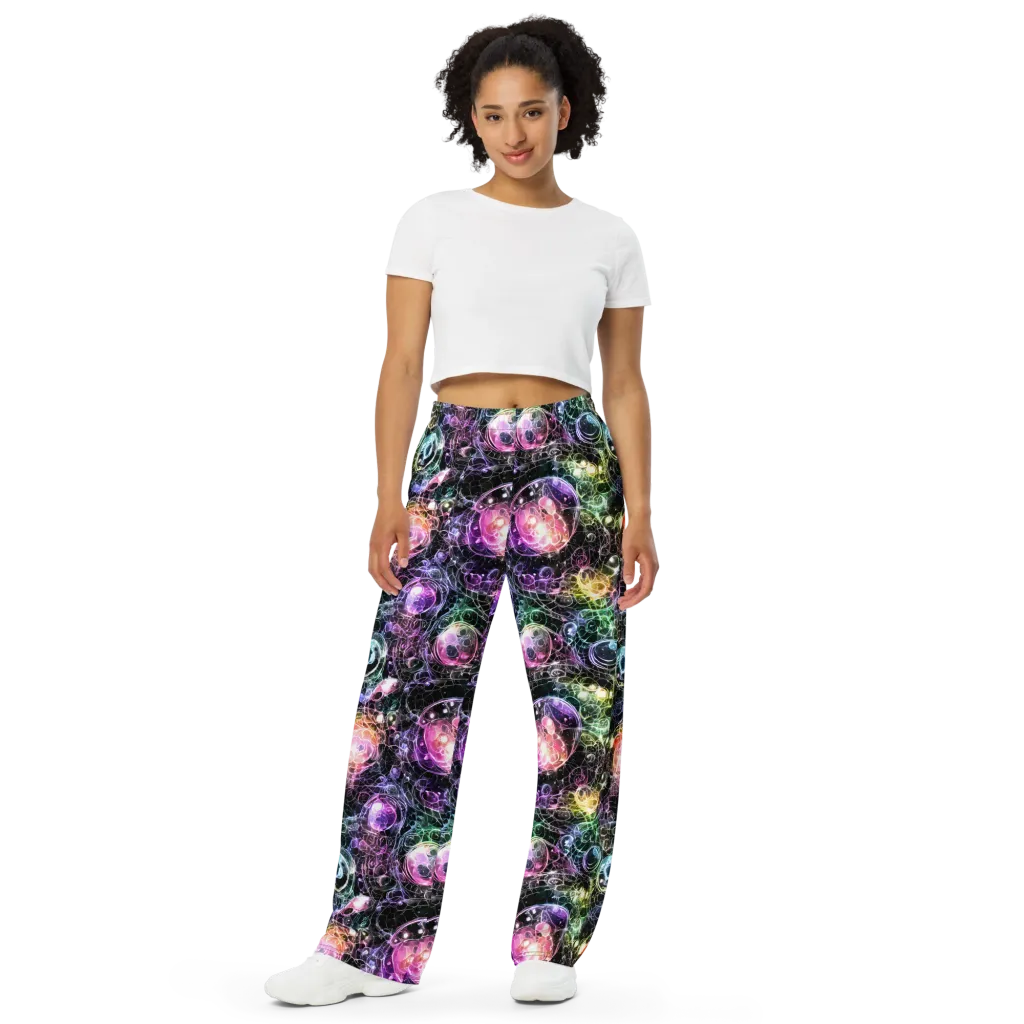 Cosmic Glass on Wide-Leg Pants — Front