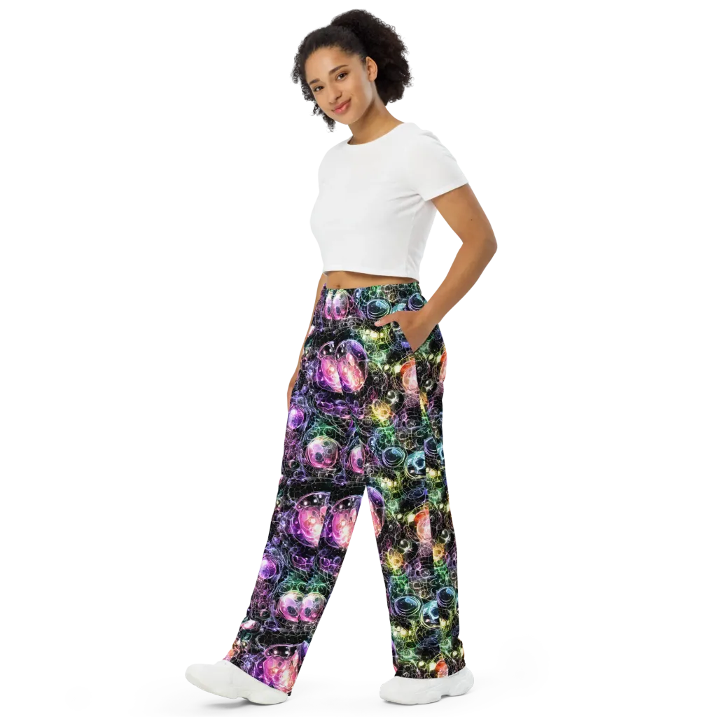 Cosmic Glass on Wide-Leg Pants — Left Front