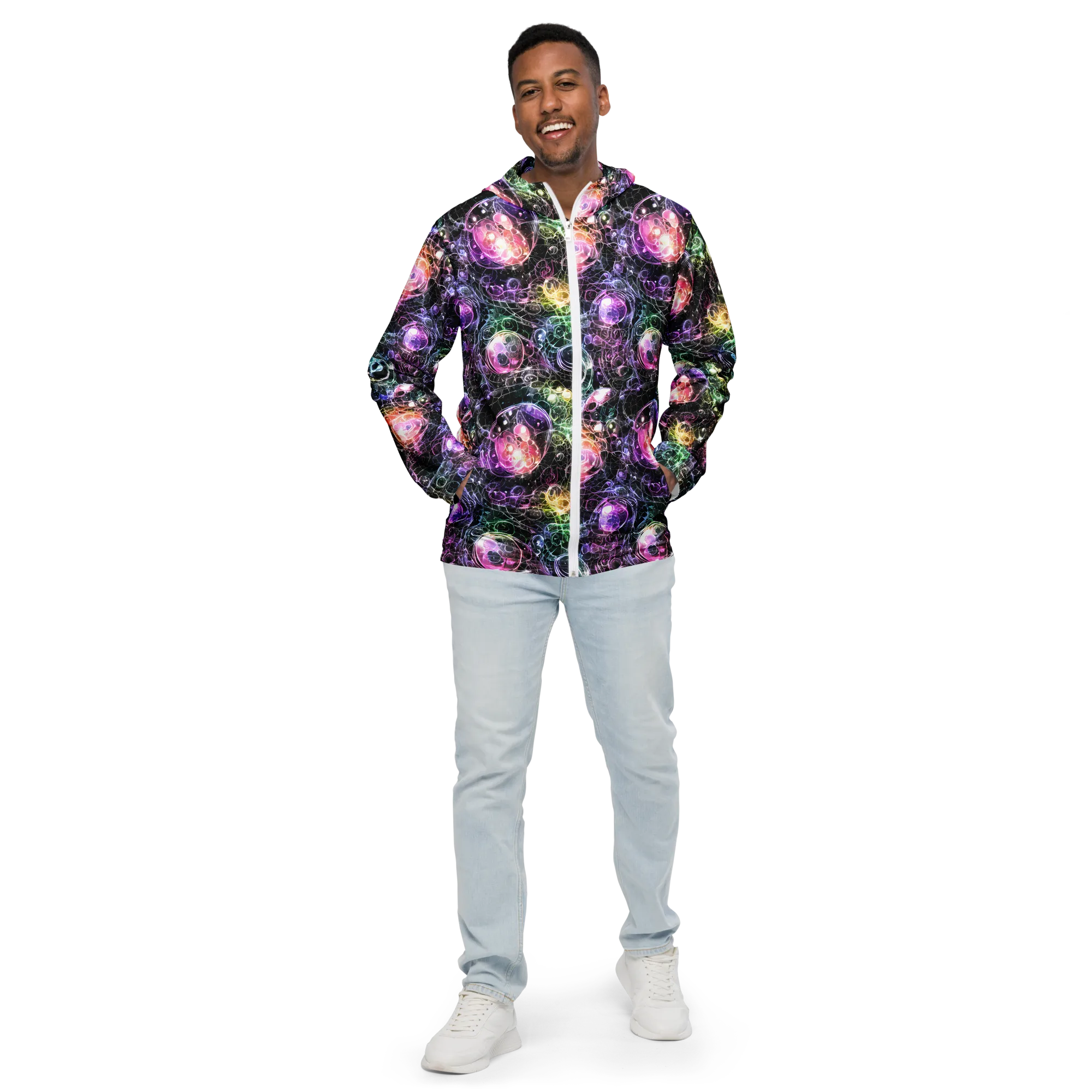 Cosmic Glass on Men's Windbreaker — Front