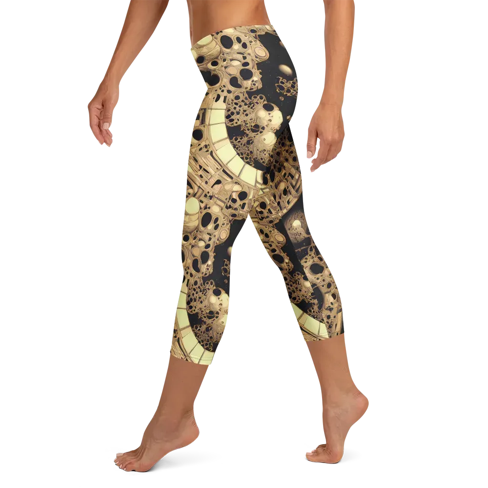Baroque Orbit on Capri Leggings — Left