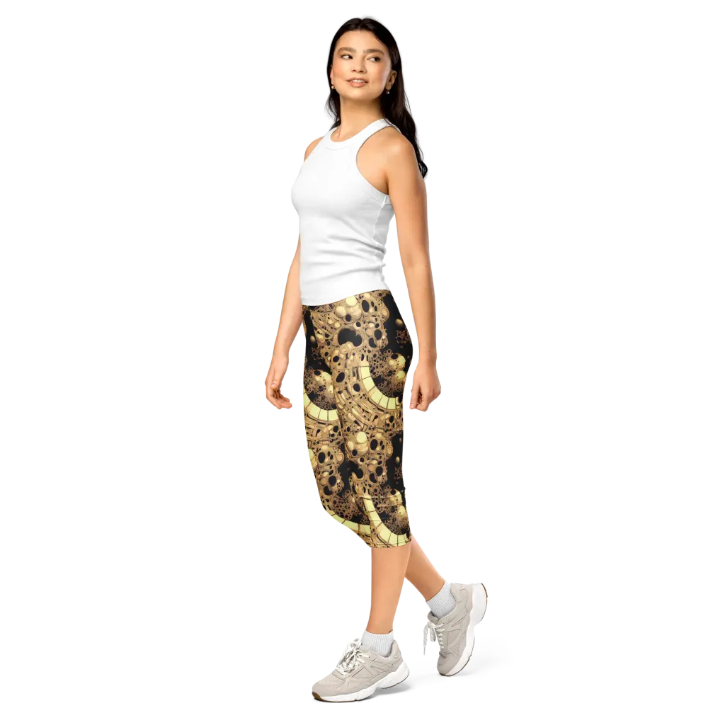 Baroque Orbit on Capri Leggings — Left Front