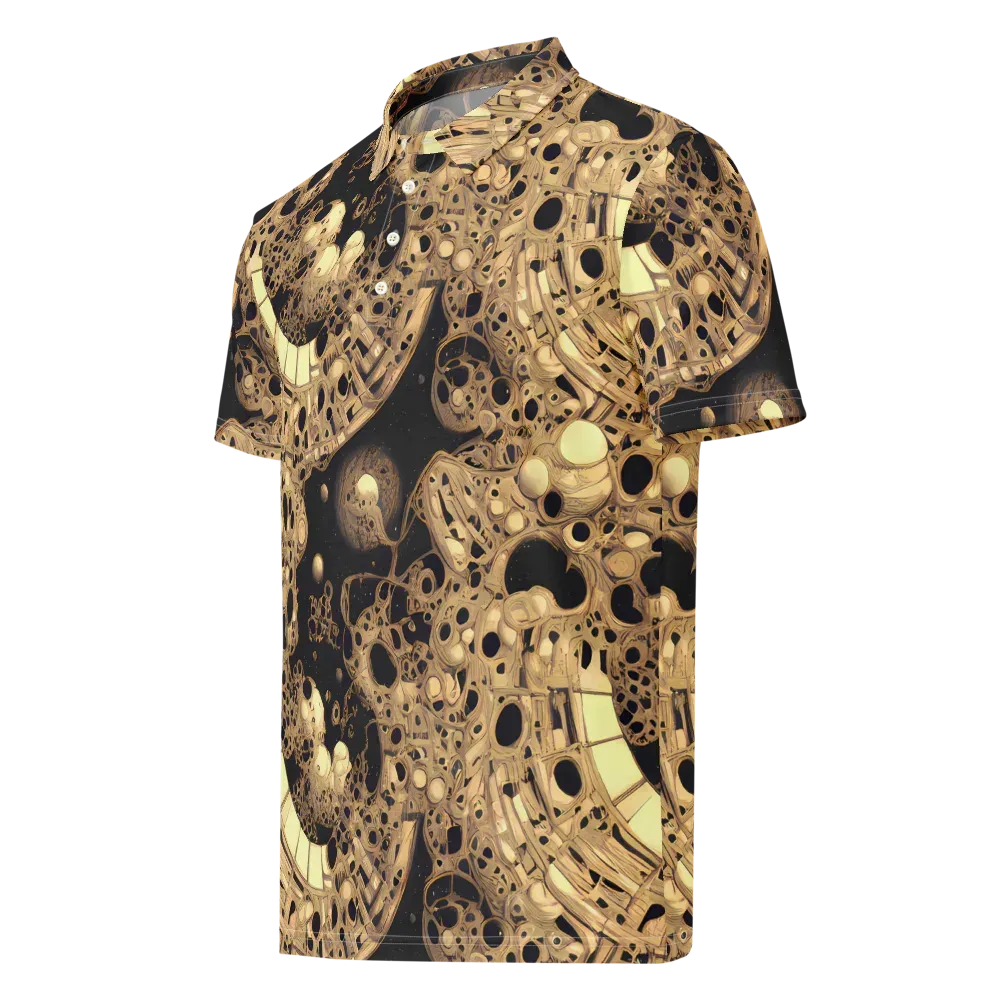 Baroque Orbit on Men's Slim Fit Polo Shirt — Left Front