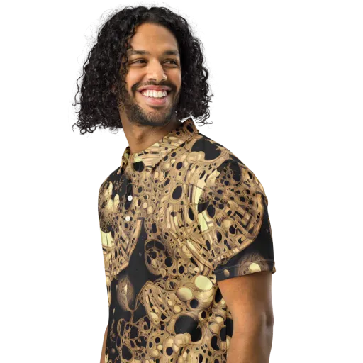 Baroque Orbit on a Men's Slim Fit Polo Shirt