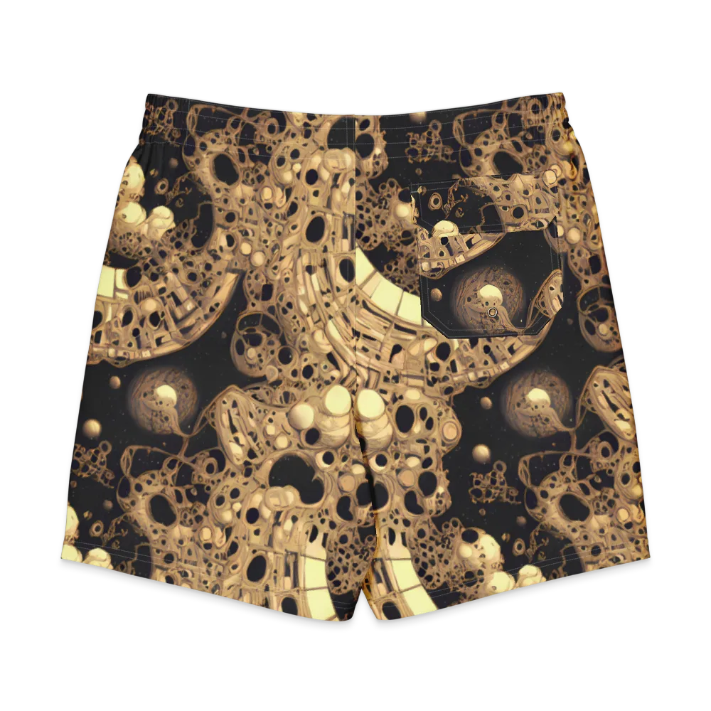Baroque Orbit on Men's Board Shorts — Back