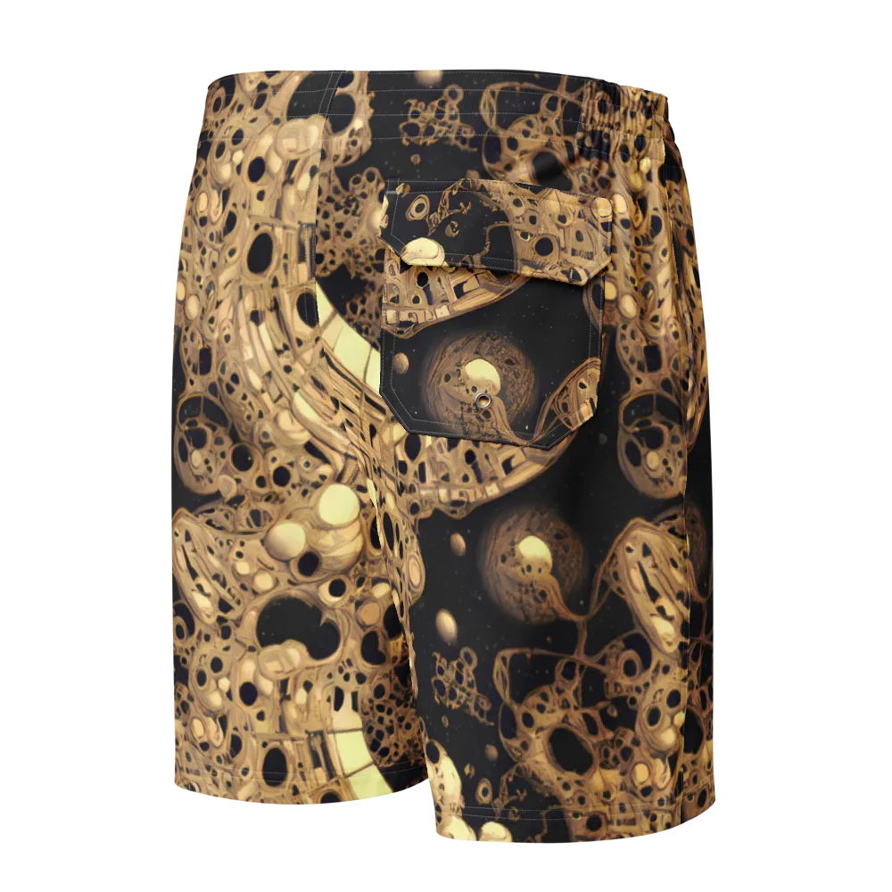 Baroque Orbit on Men's Board Shorts — Back