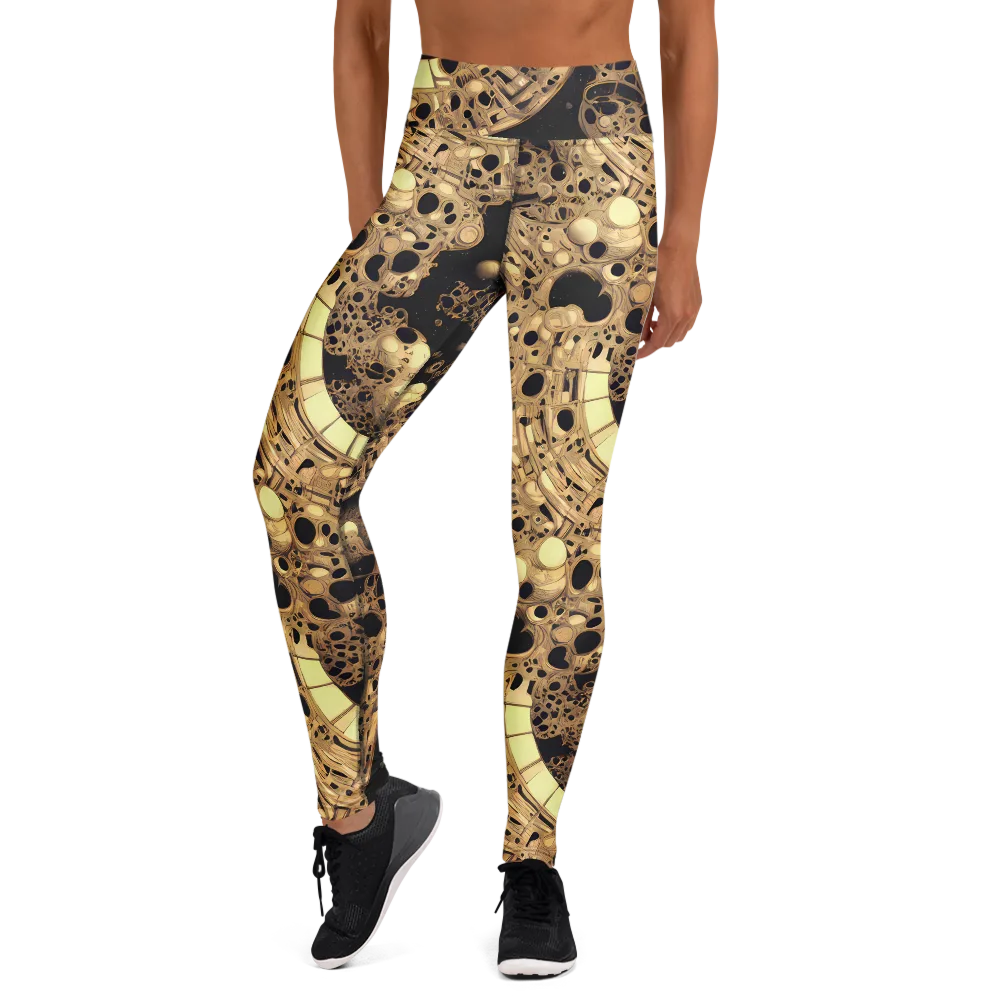 Baroque Orbit on Yoga Leggings — Front