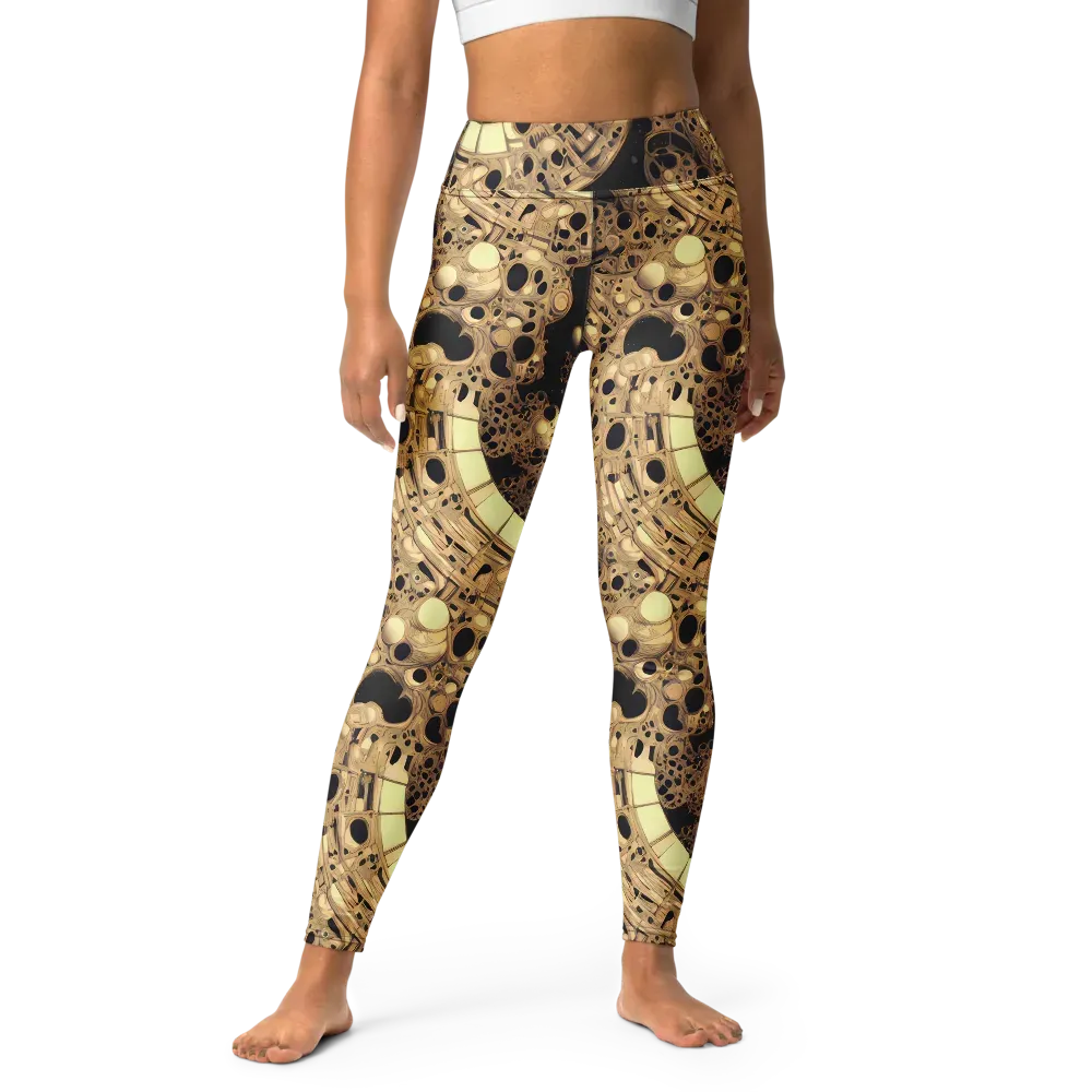 Baroque Orbit on Yoga Leggings — Front