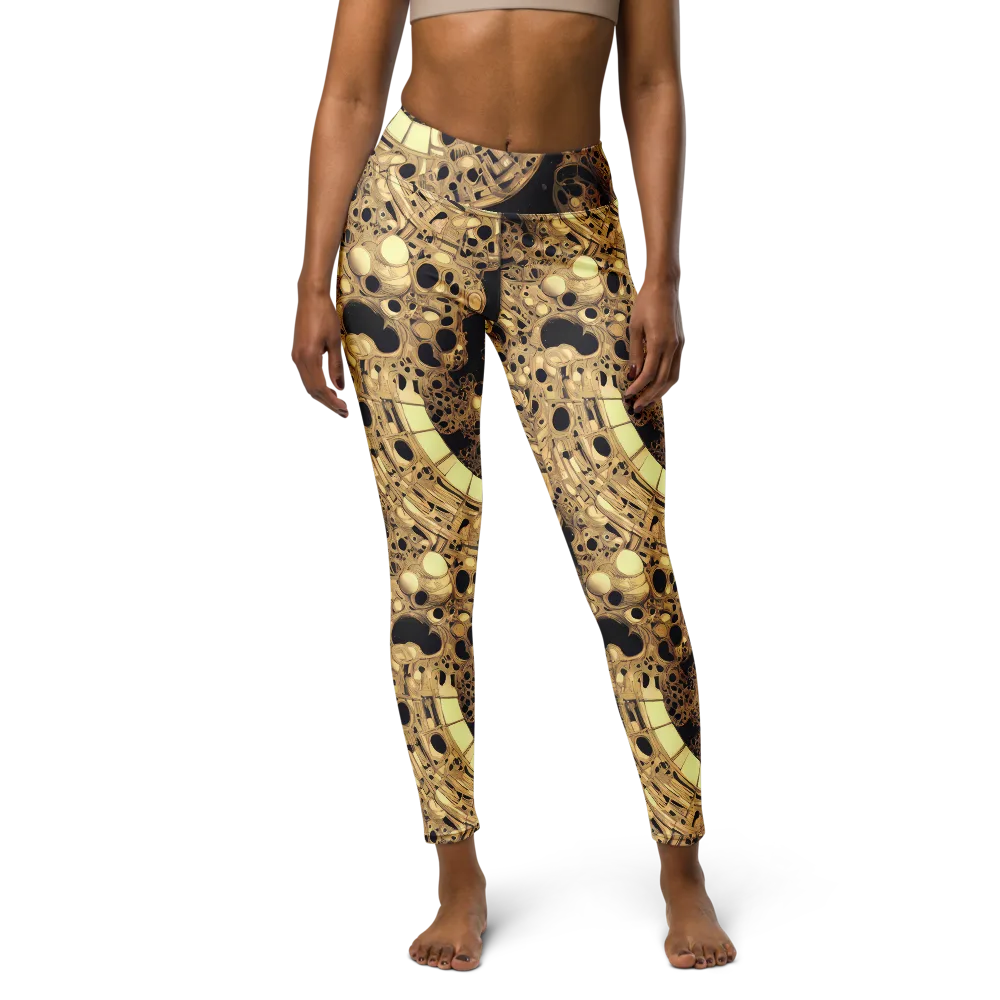 Baroque Orbit on Yoga Leggings — Front