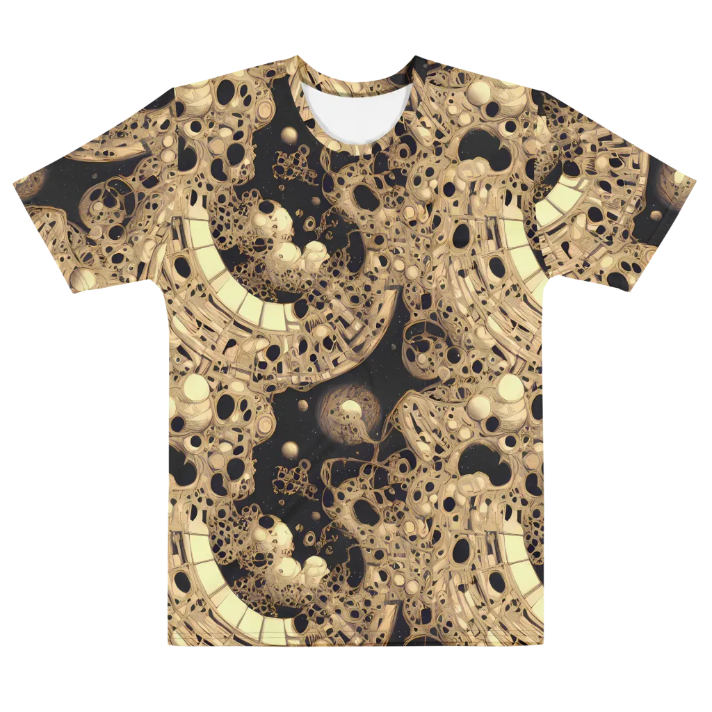 Baroque Orbit on Men's Cotton Crew Neck T-Shirt — Front