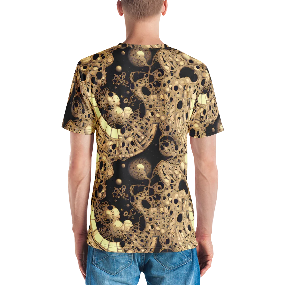 Baroque Orbit on Men's Crew Neck T-Shirt — Back