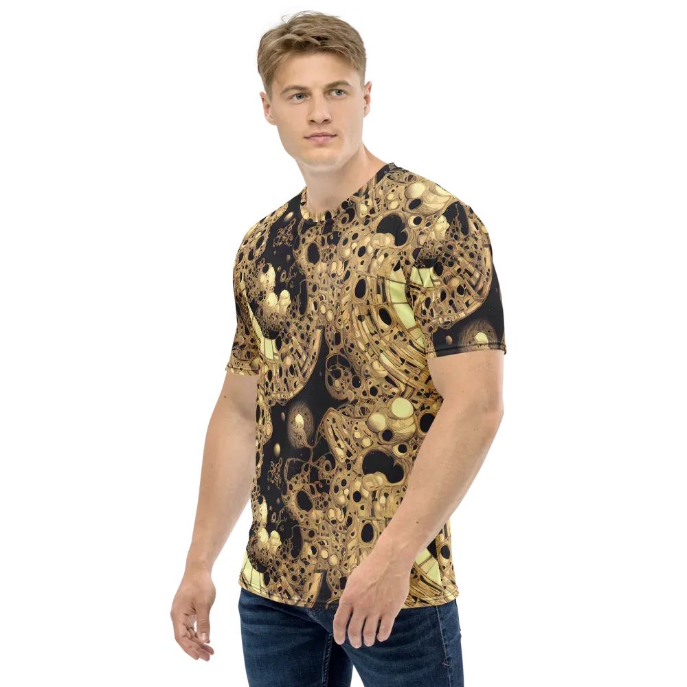 Baroque Orbit on Men's Crew Neck T-Shirt — Left