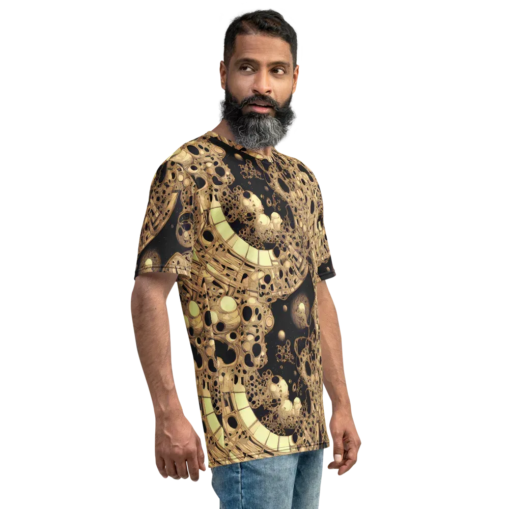 Baroque Orbit on Men's Crew Neck T-Shirt — Right