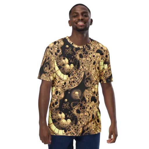 Baroque Orbit on a Men's Crew Neck T-Shirt