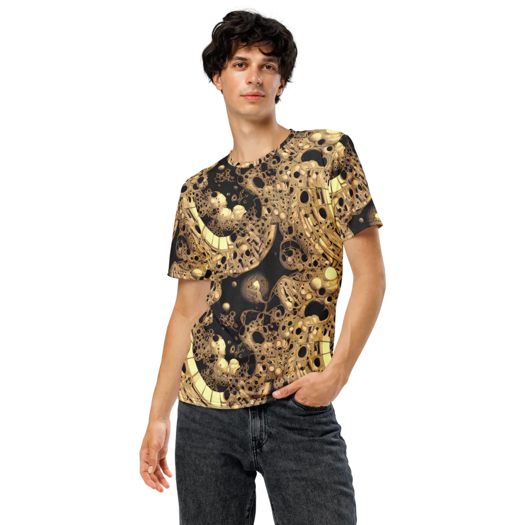 Baroque Orbit on Men's Crew Neck T-Shirt — Front